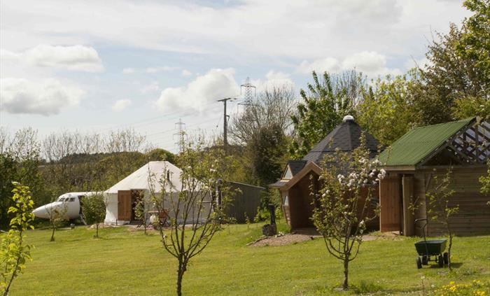 The Jetstar, Orchard Yurt and The Witches Hat